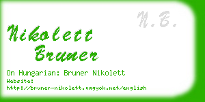 nikolett bruner business card